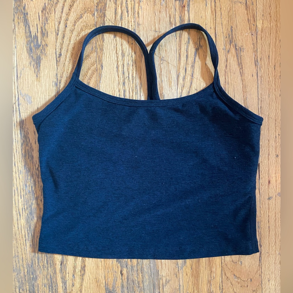 Beyond Yoga Charcoal cropped tank